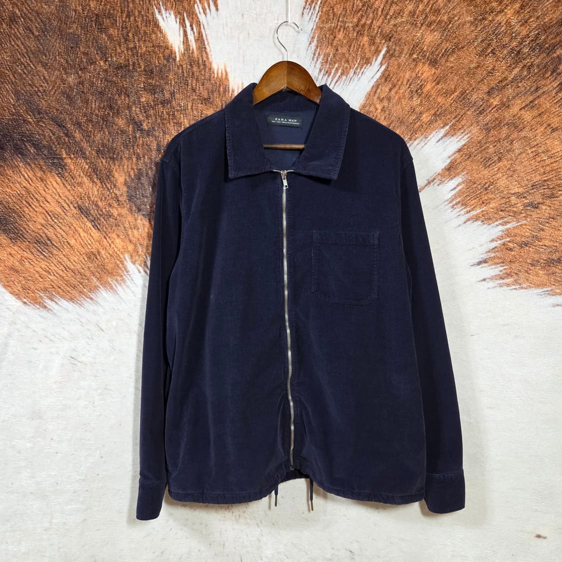 자라 코듀로이 퍼플 코튼 집업 상품이미지1