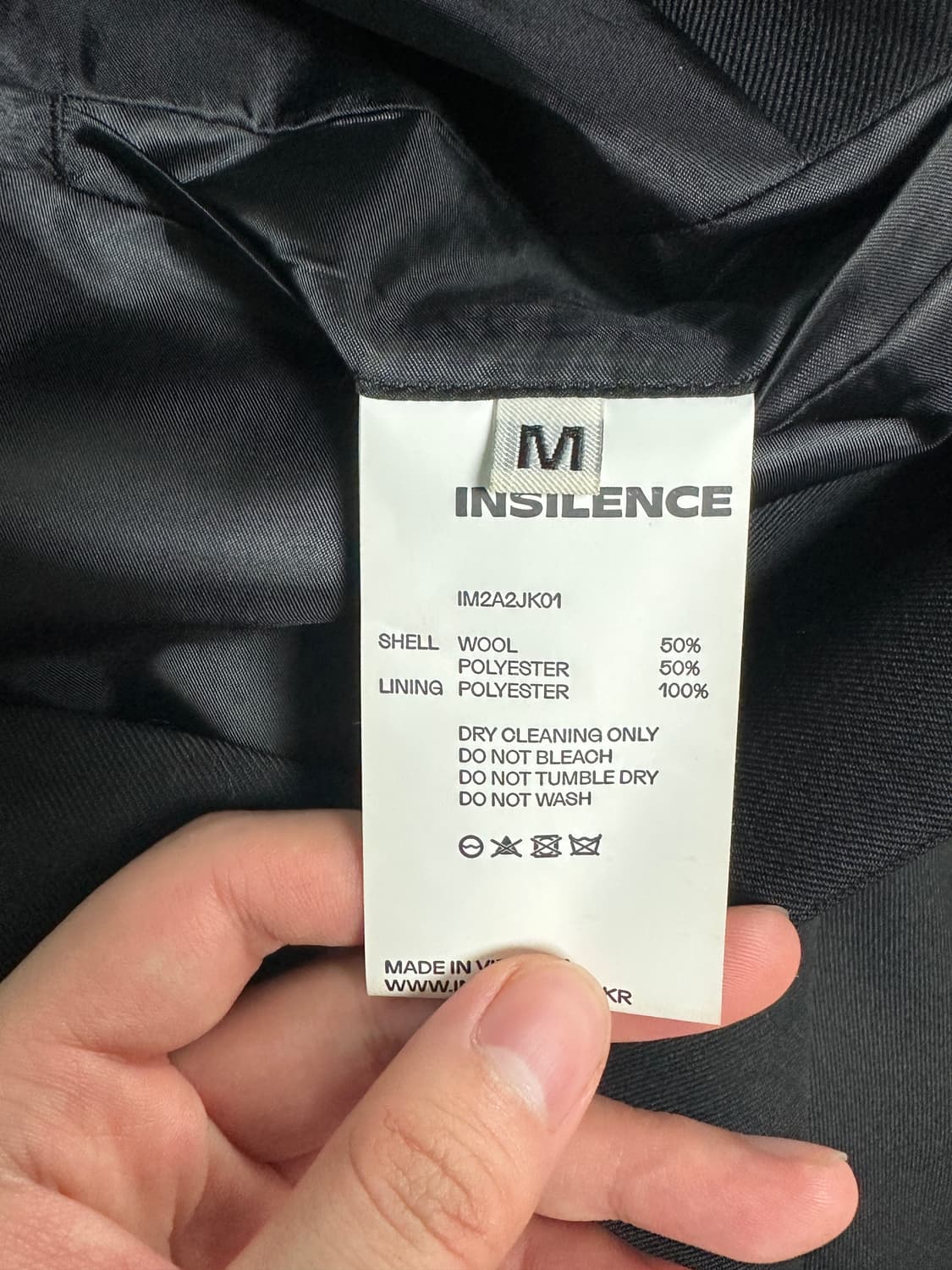 (M) 인사일런스 오버사이즈 울 블레이저 블랙 상품이미지3