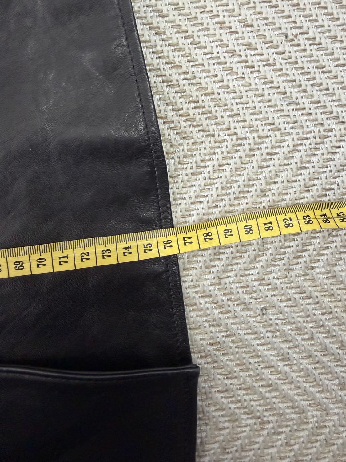 정품) LANVIN 랑방 한섬 천연 가죽 레더 트렌치 코트 자켓 82 상품이미지10