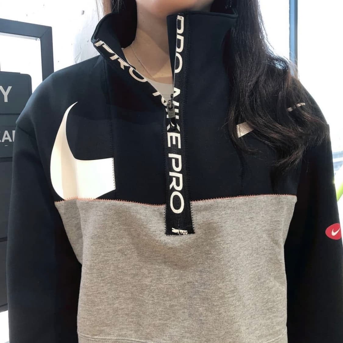[M] Nike 나이키 프로 우먼즈 빅스우시 반집업 풀오버 상품이미지5