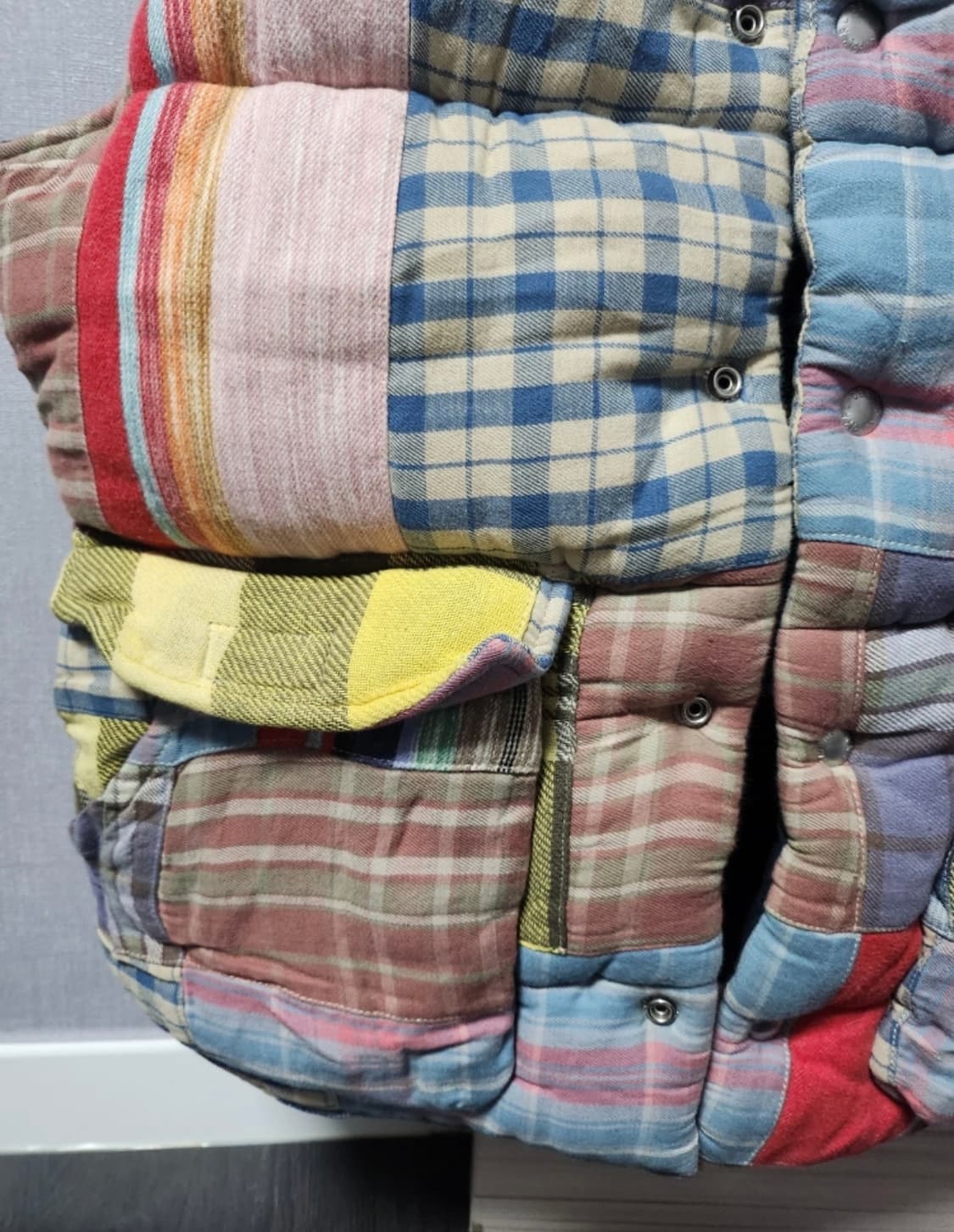 폴로 랄프로렌 데님앤서플라이 패치워크 패딩 베스트 조끼 S 상품이미지3