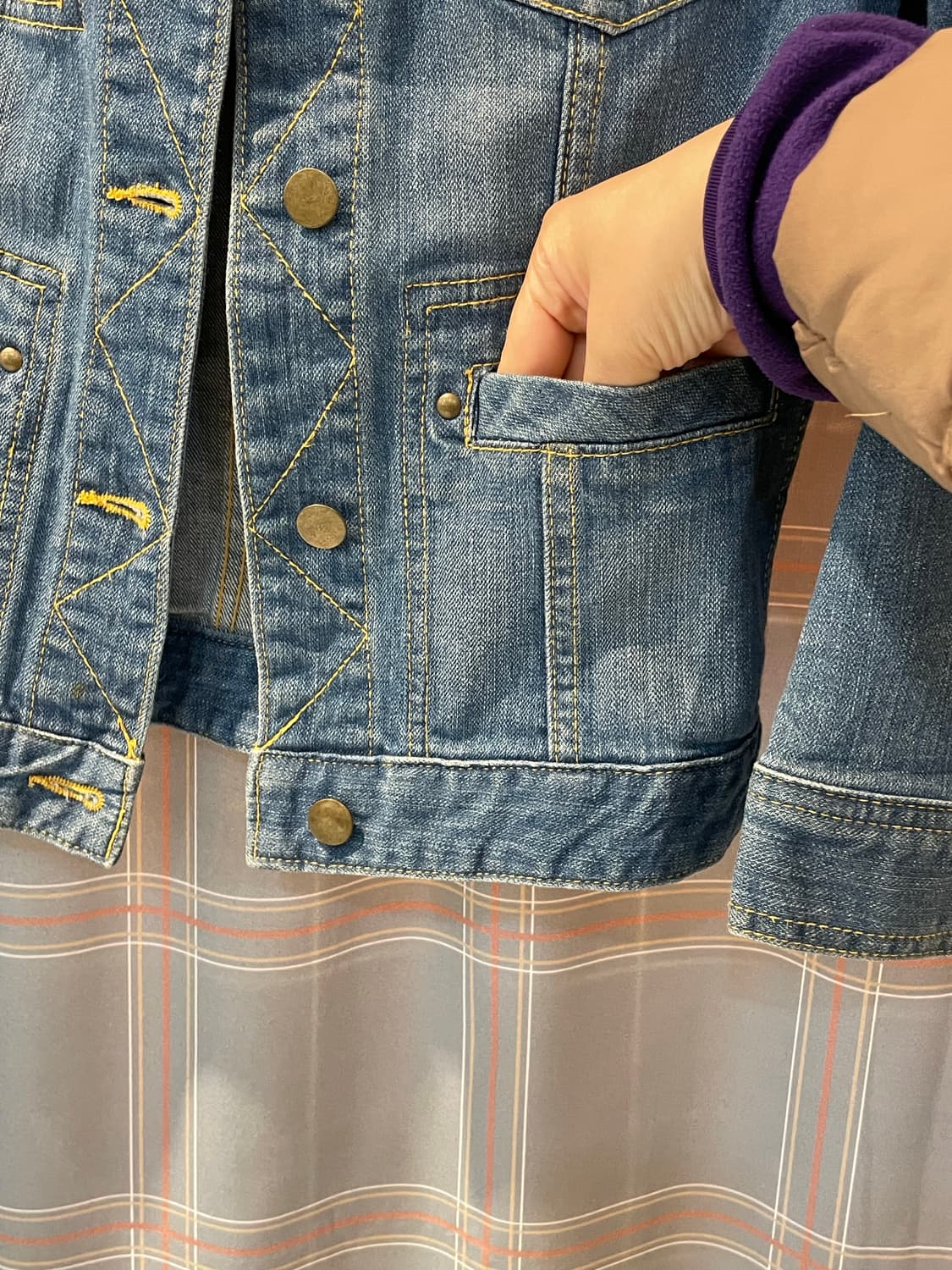 일본빈티지 00s y2k 청자켓 상품이미지4