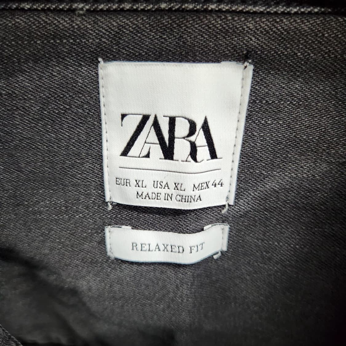 자라 웨스턴 데님 흑청 셔츠 XL(L) 상품이미지5