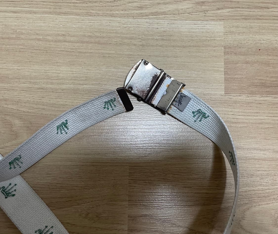 빈티지 90s 올드 스투시 크라운 웹 벨트 상품이미지3
