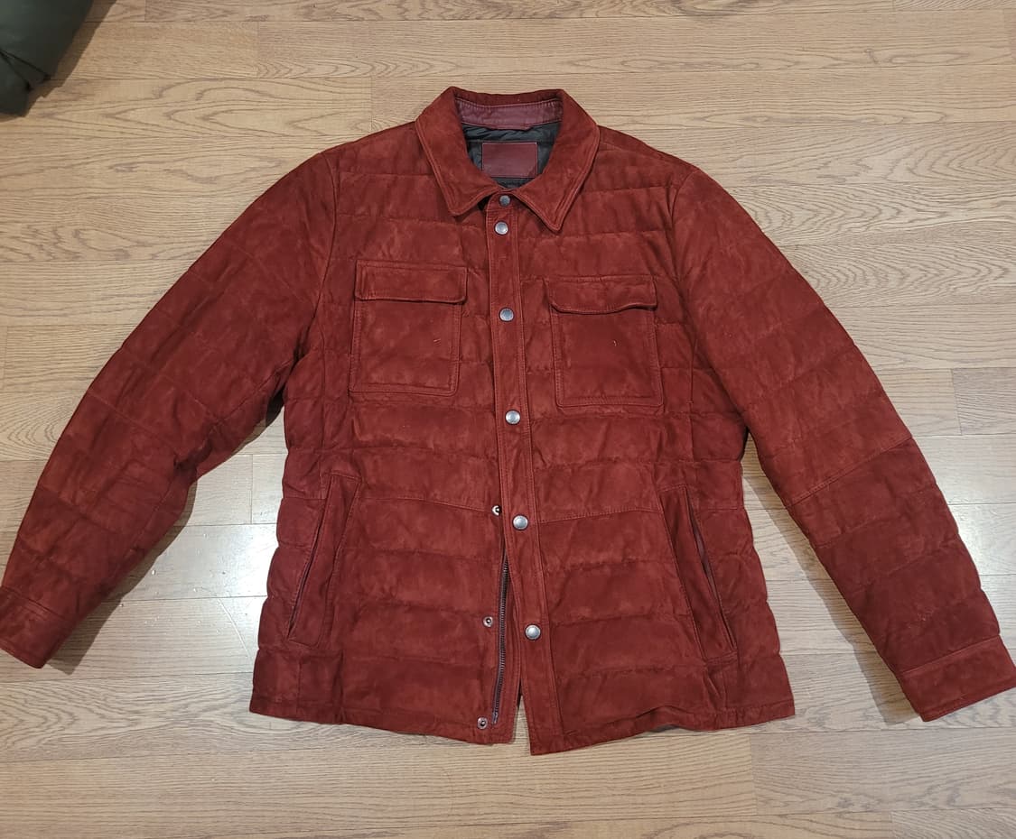 로가디스퀼팅 레더 스웨이드 다운점퍼100 상품이미지2