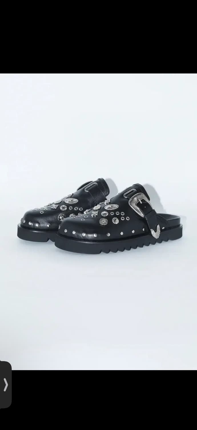 토가 비빌리스 AJ1066뮬 레더 블랙 44 상품이미지3