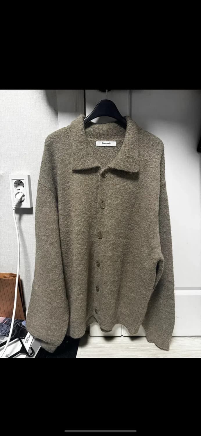 무료배송) 에잇세컨즈 헤어리 부클 가디건 베이지 L size 상품이미지1