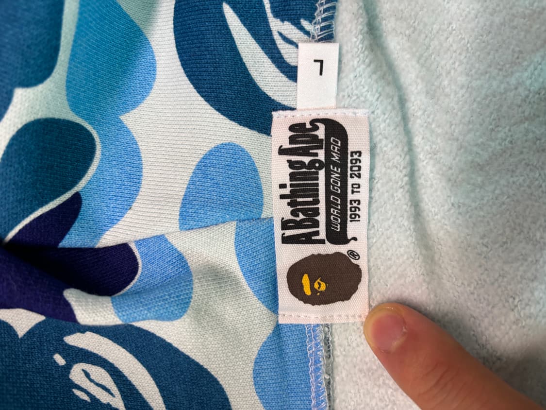 베이프ABC블루 샤크후드집업 상품이미지4