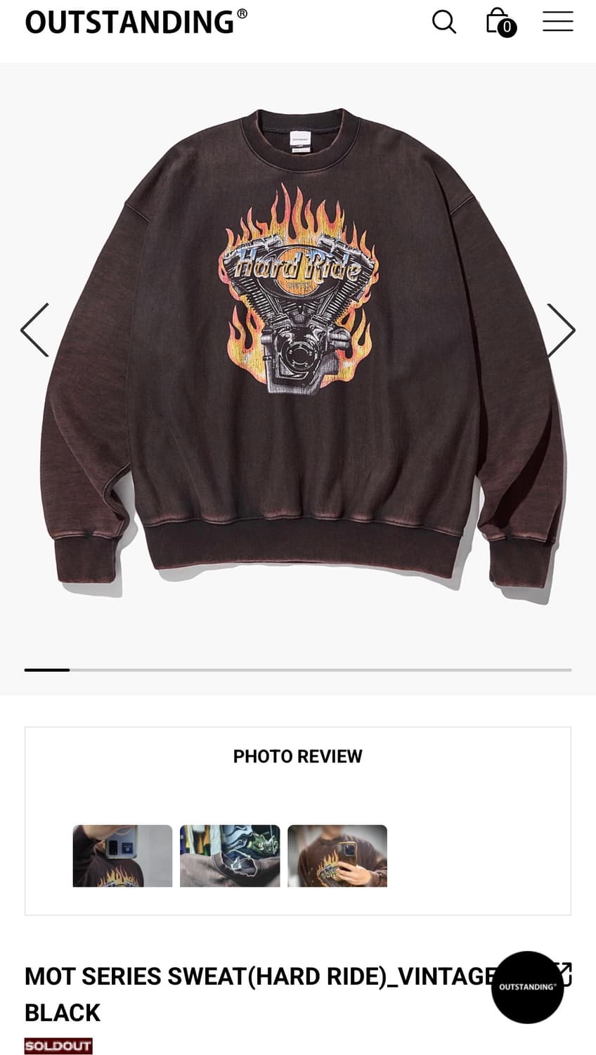 택잇는 새제품) 아웃스탠딩 맨투맨 상품이미지1