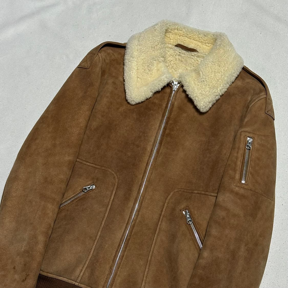 XS A.P.C. 스웨이드 무스탕 자켓 상품이미지1