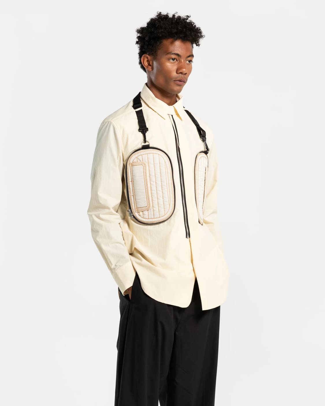 Packable shirt (ivory)- Criag green 상품이미지2