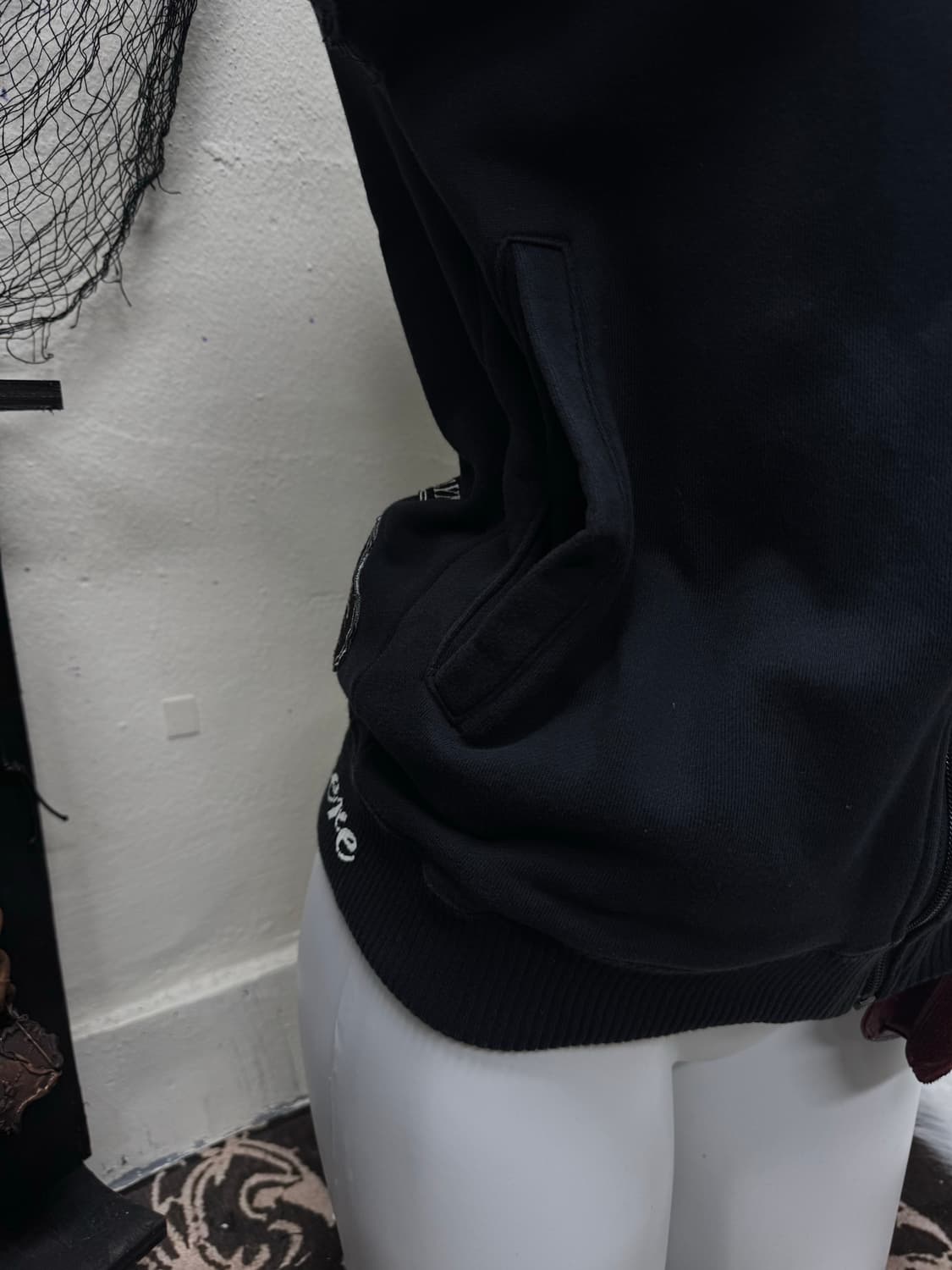 90s Karl kani cross zipper sleeveless ho 상품이미지4