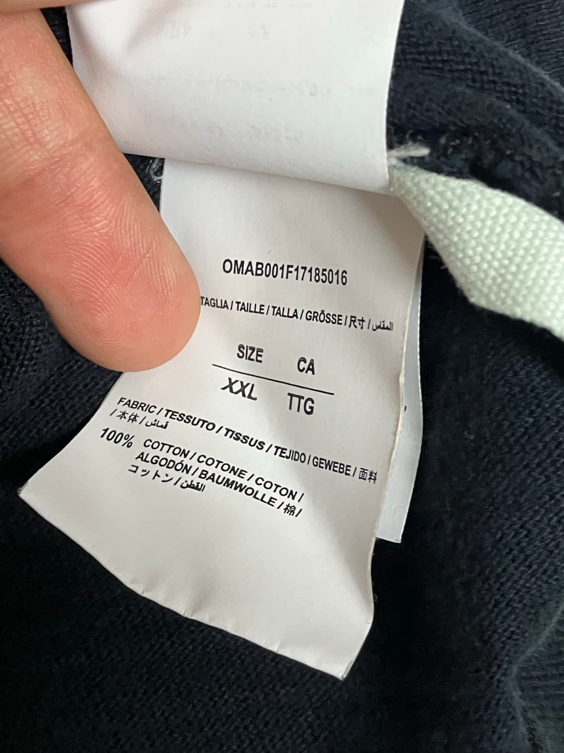 오프화이트 카라바조 롱슬리브 XXL 상품이미지4