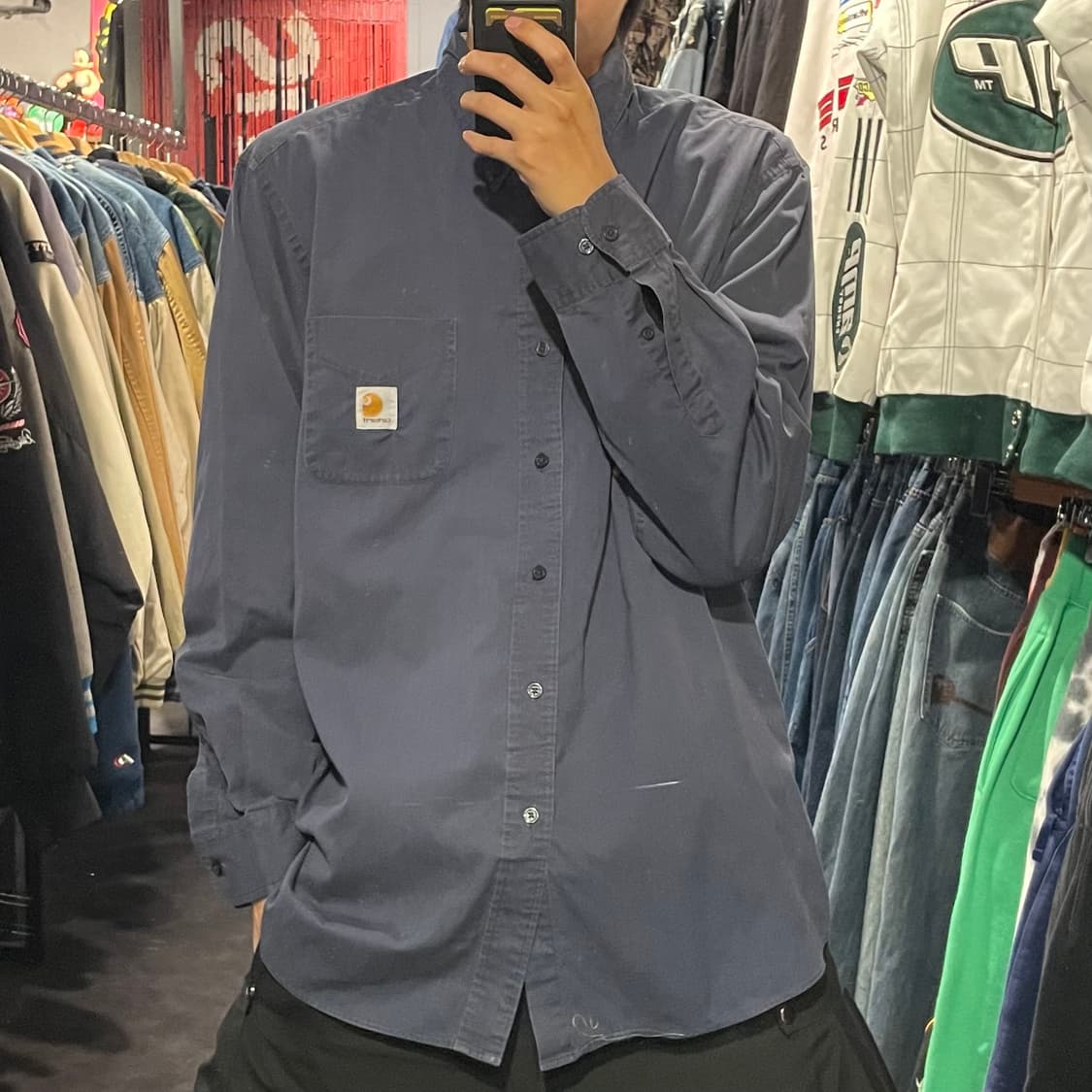 [IM] carhartt 칼하트 네이비 긴팔셔츠 상품이미지1