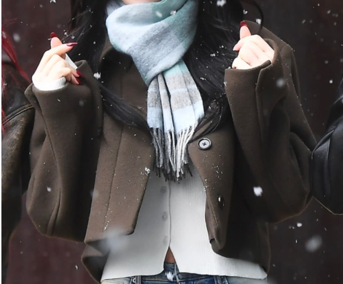 [인사일런스우먼]미니멀 크롭 코트 BROWN_S 판매 상품이미지2