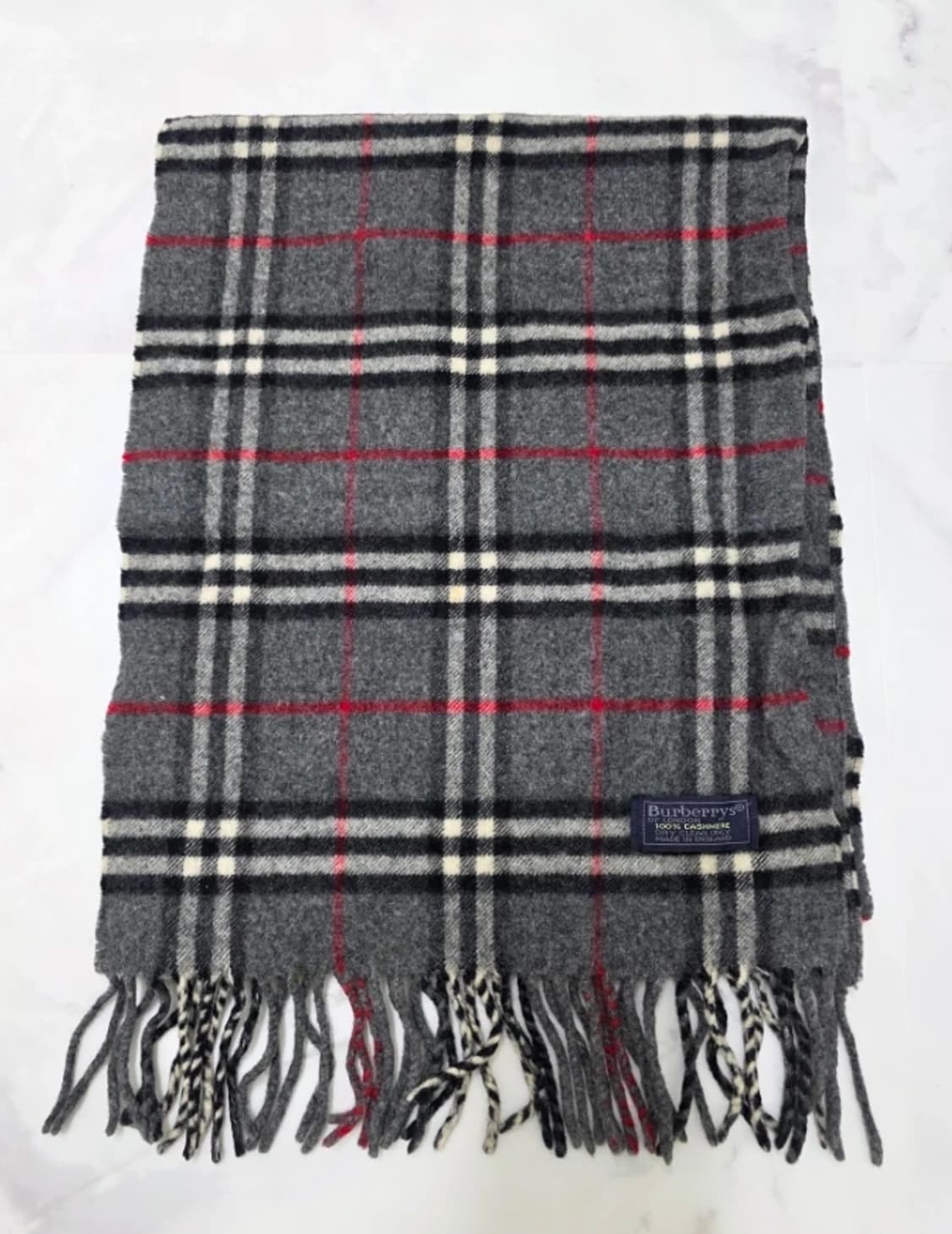 버버리 캐시미어 머플러 그레이 상품이미지5