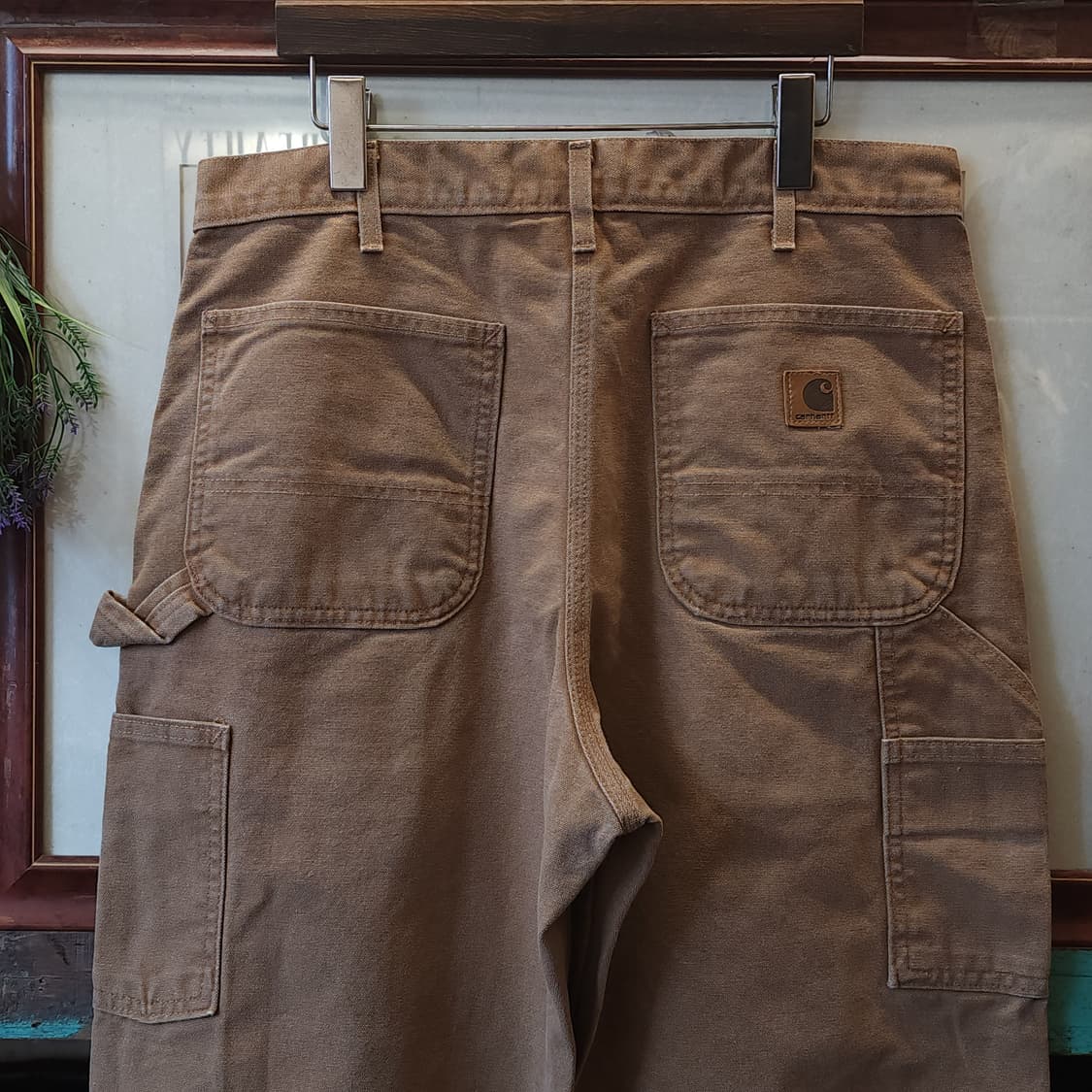 칼하트 싱글니 카펜터 워크팬츠 칼하트 브라운 덕캔버스 34x32 상품이미지9