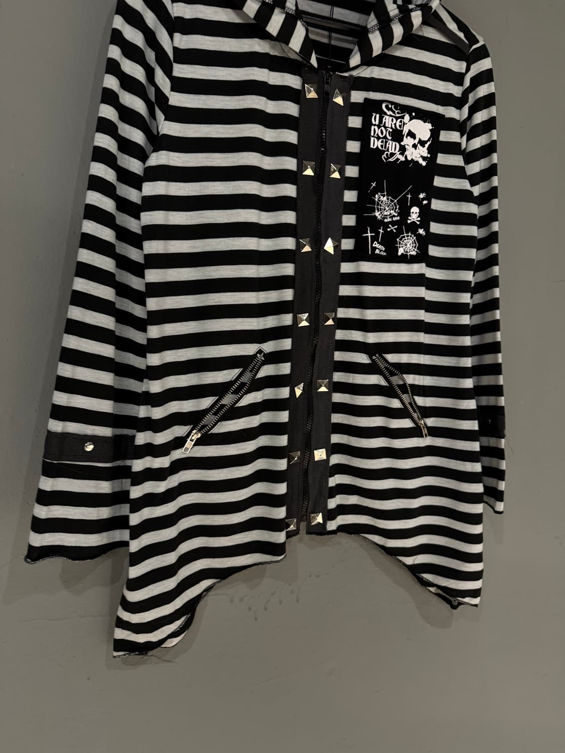 Acdc rag cat ear stud detail hood zip-up 상품이미지6