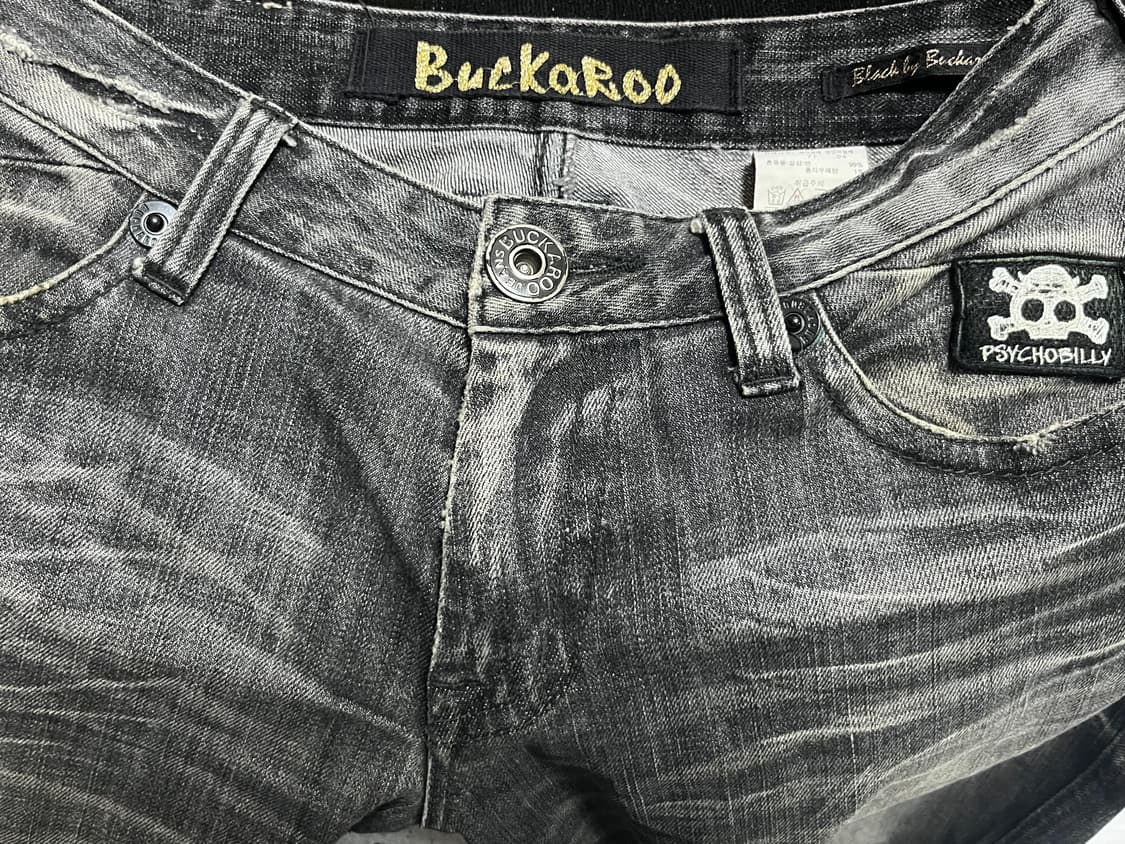 Buckaroo 버커루 스컬 패치 그레이 워싱 데님 상품이미지3