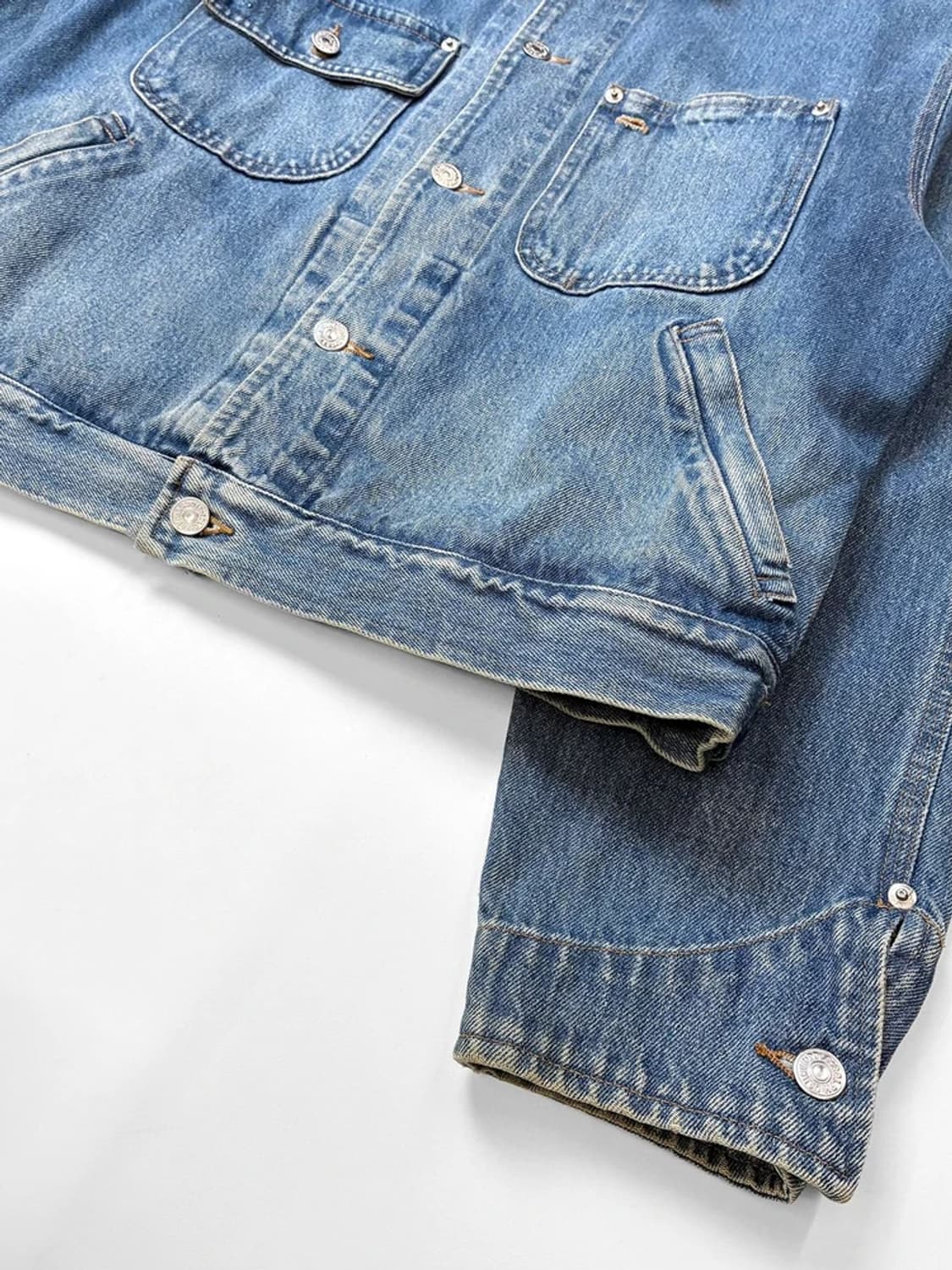 폴로 랄프로렌 90s USA 덩가리 트러커 숏 데님 자켓 PN5079 상품이미지3