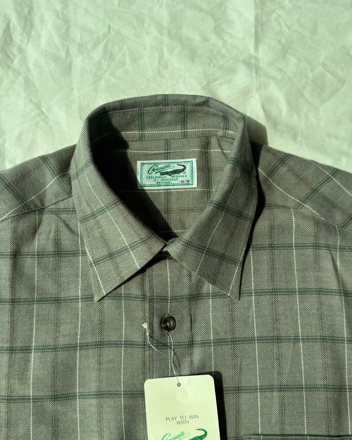 라코스테 베이지 체크 셔츠 상품이미지1