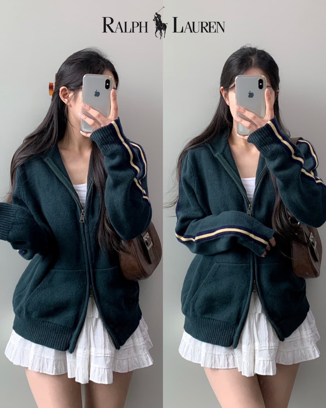 폴로 니트 후드집업 상품이미지1