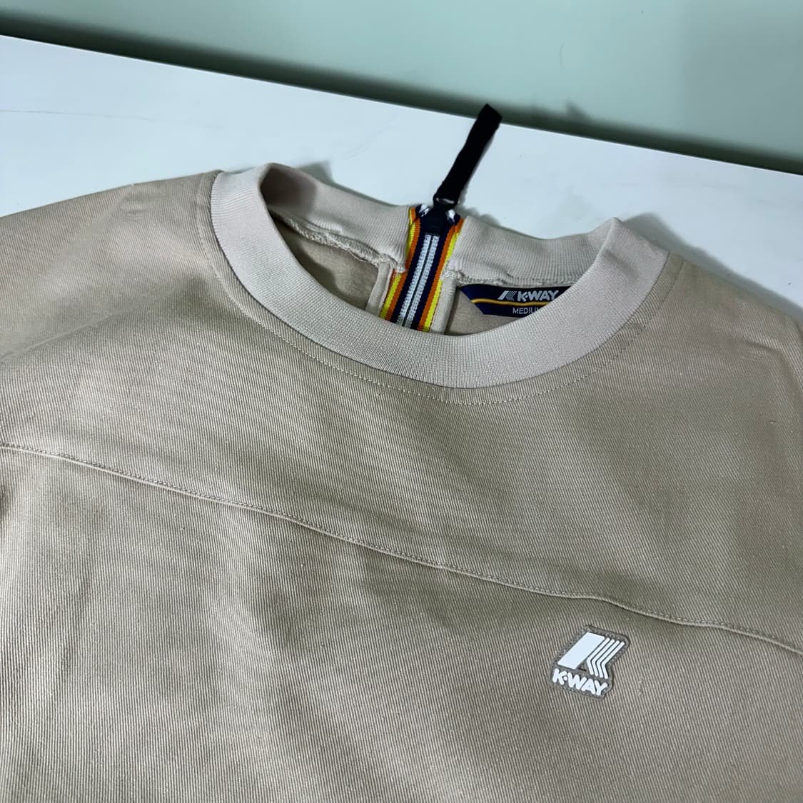 M 까웨 KWAY 베이지 캔버스코튼 맨투맨 상품이미지1