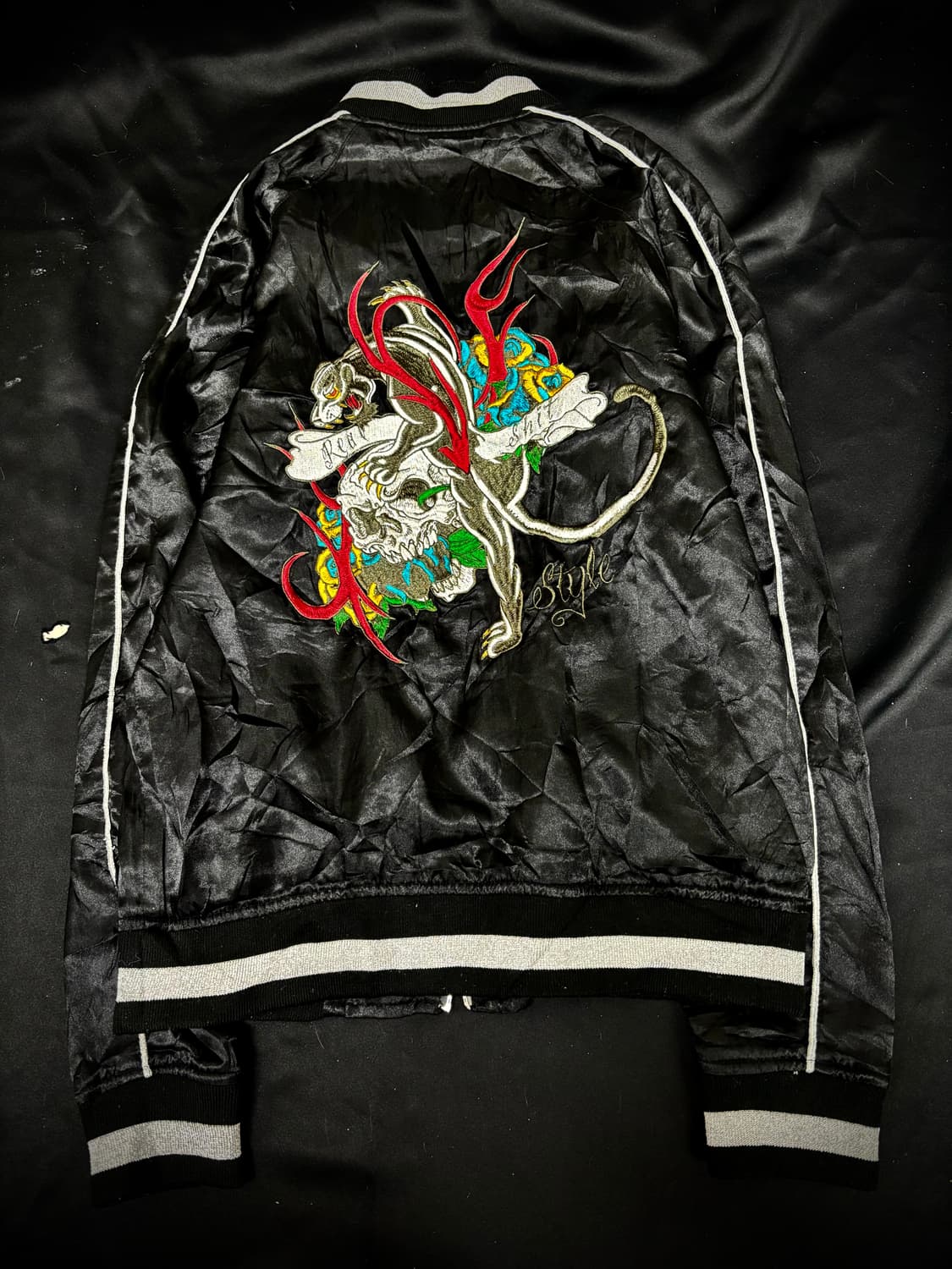 Oriental Black Nylon Skull 2-way Jacket 상품이미지1