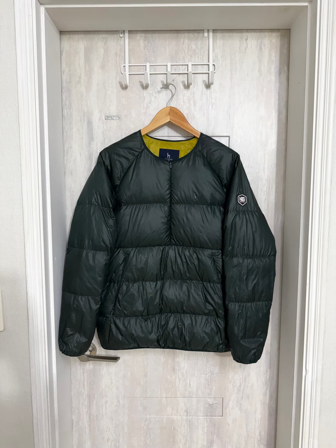 남성 95 / 헤지스 골프 그린 패딩 아노락 상품이미지1