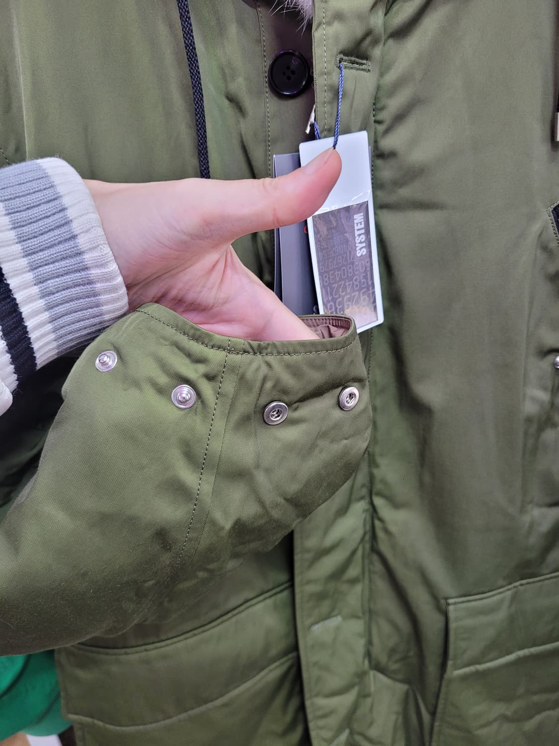 System 시스템 롱 야상 거위털 패딩 (새상품) 상품이미지3