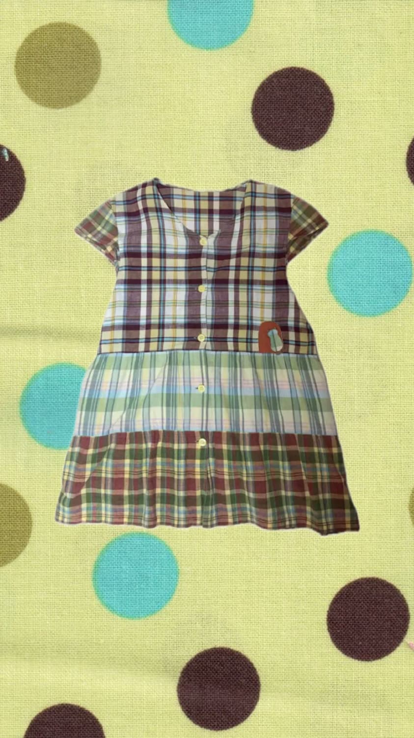 빈티지 고양이 블라우스 패치워크 원피스 패치원피스 상품이미지1