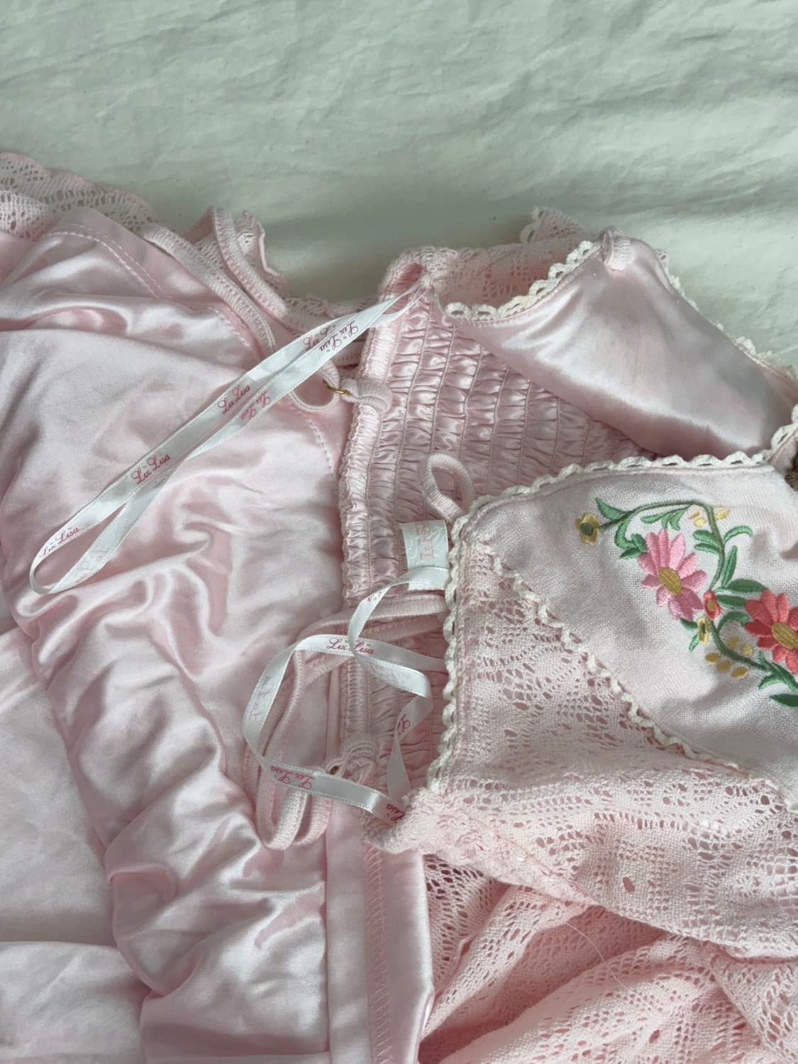 리즈리사 러블리 베이비핑크 크로쉐 미니 원피스  상품이미지10