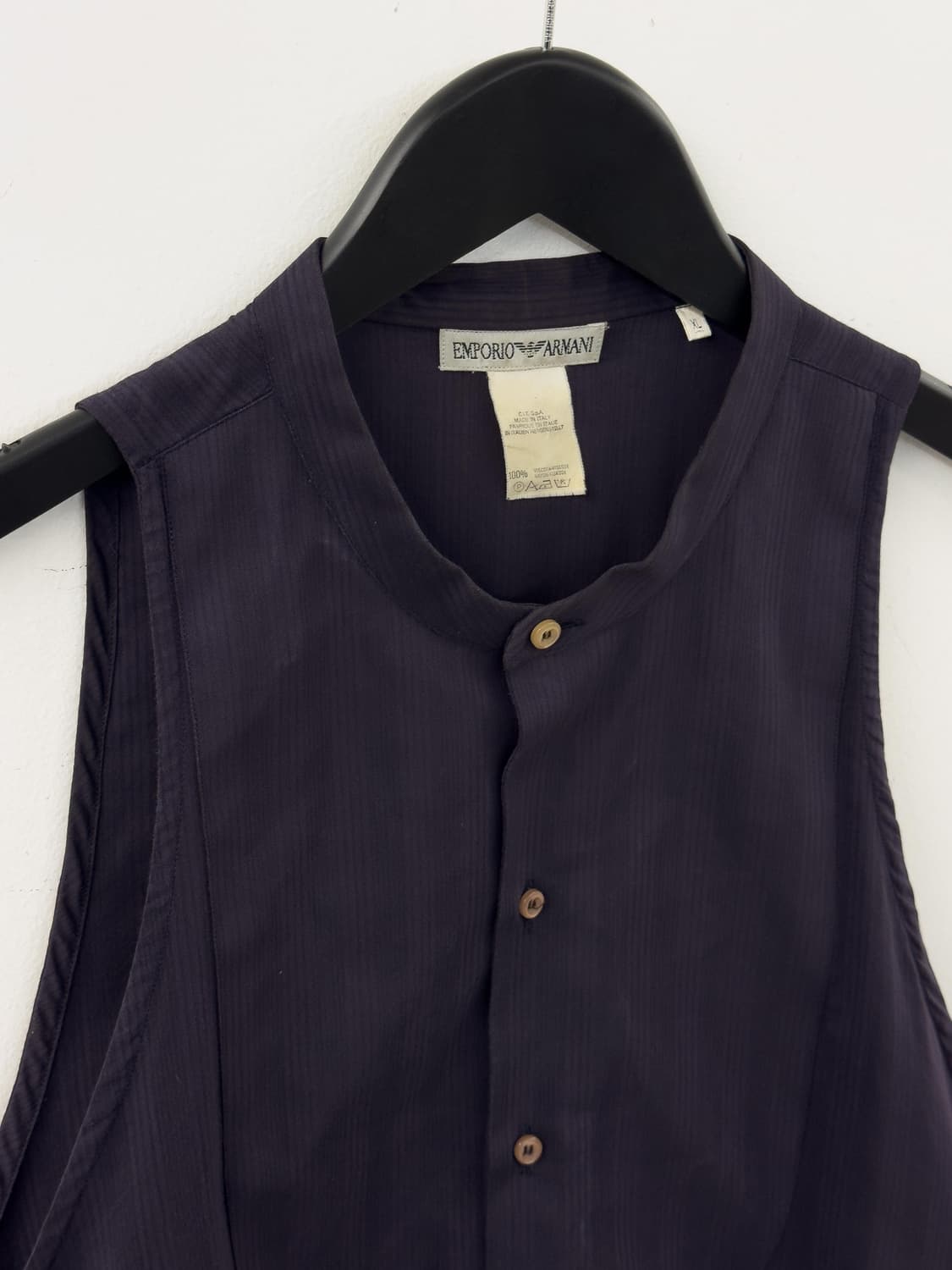 90s 엠포리오 아르마니 슬리브리스 셔츠 상품이미지4