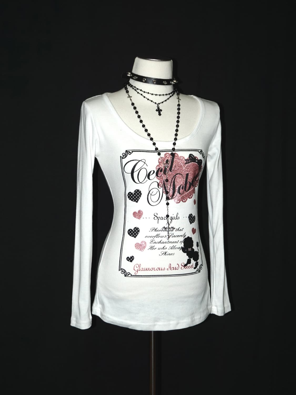 [cecil mcbee] y2k glitter graphic t  상품이미지2