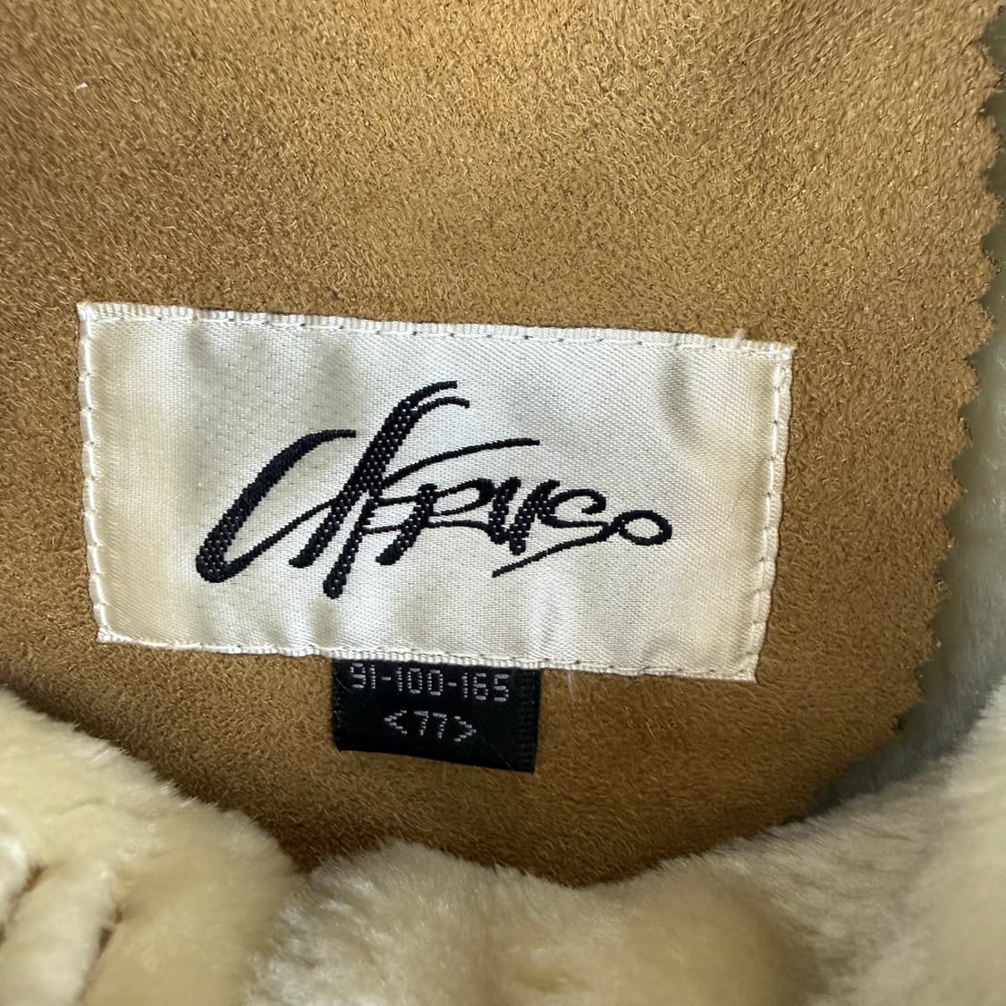 (77) 카루소 양가죽 스웨이드 무스탕 코트 상품이미지3