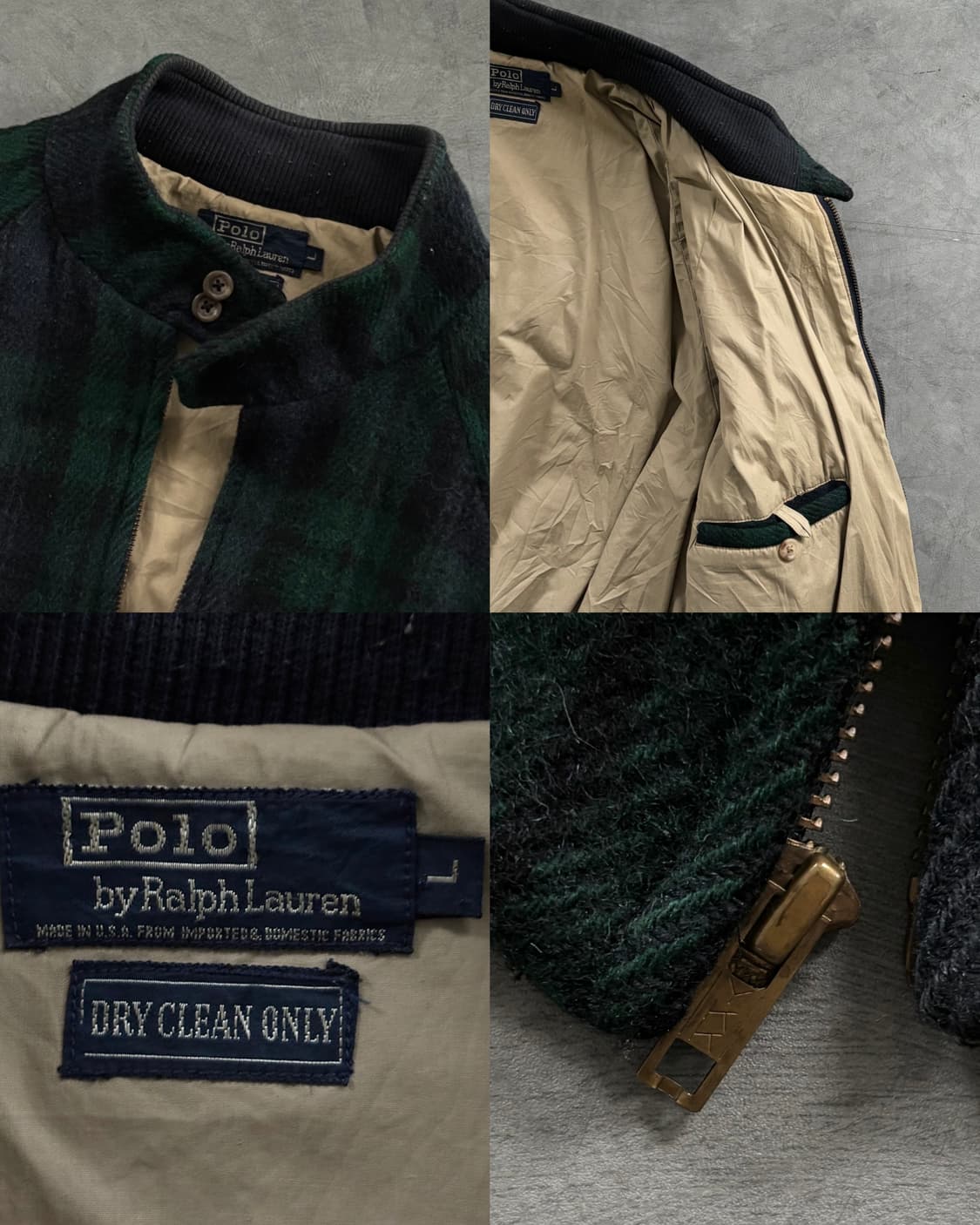 Polo 폴로 80‘s 블랙와치 울 헤링턴 자켓 상품이미지7