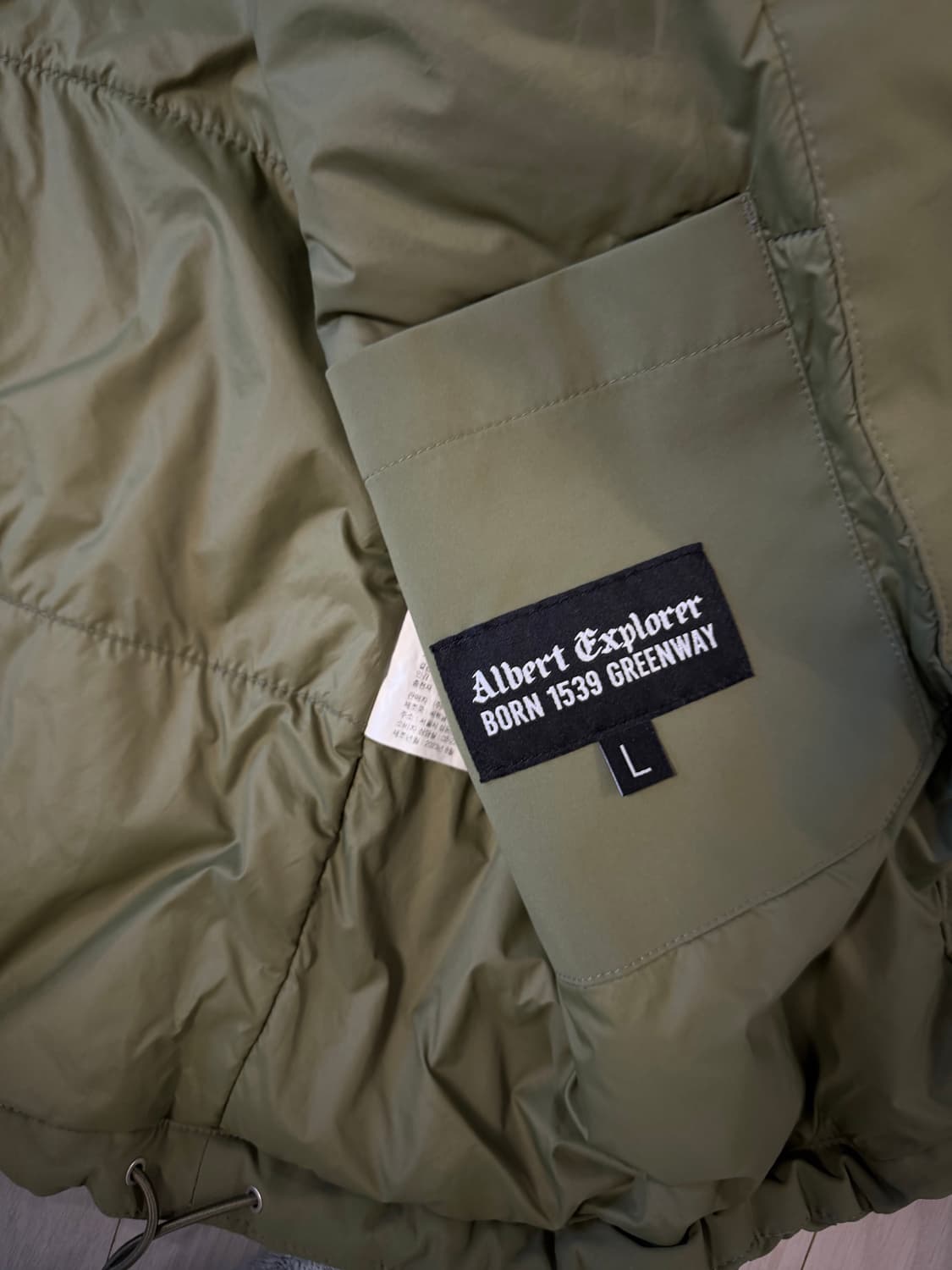 유니폼브릿지 카키색 후드 바람막이 L 상품이미지2