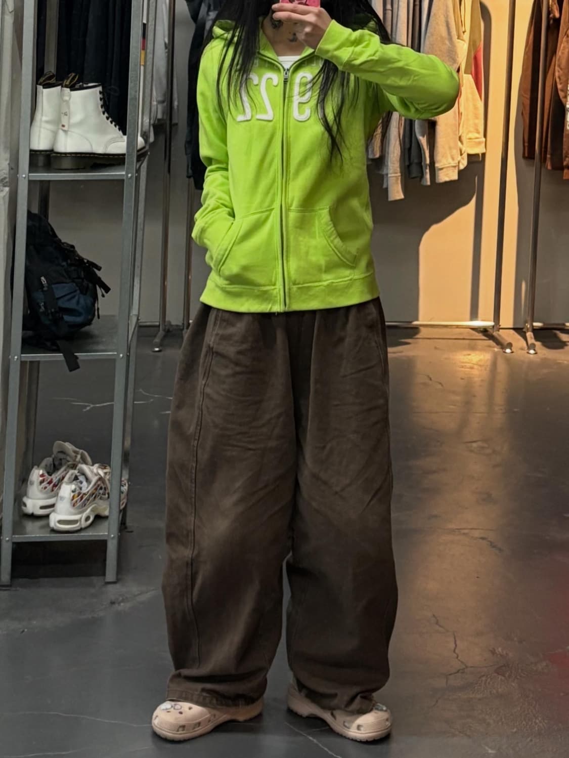 홀리스터 라이트그린 로고 후드집업 A3257 상품이미지1