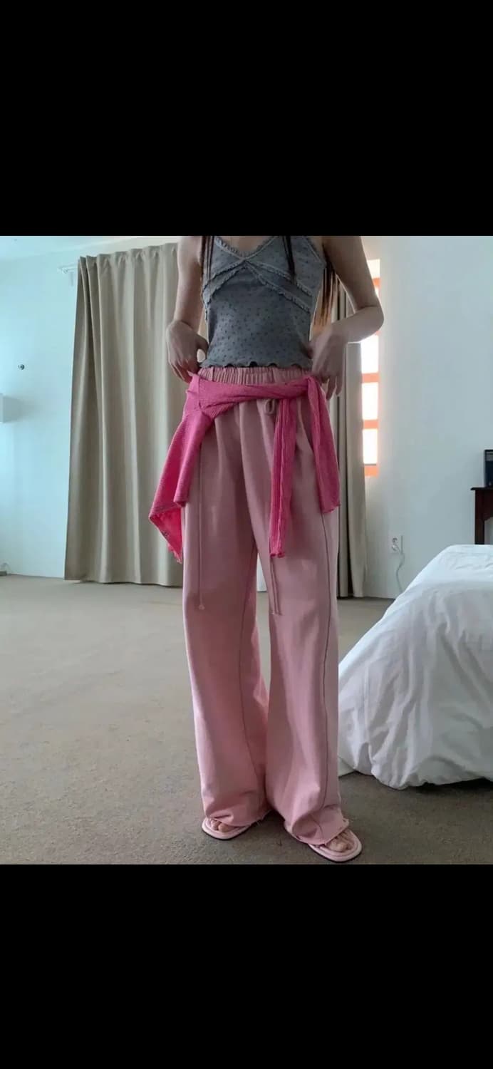 로프 쭈리 와이드 밴딩팬츠 상품이미지2