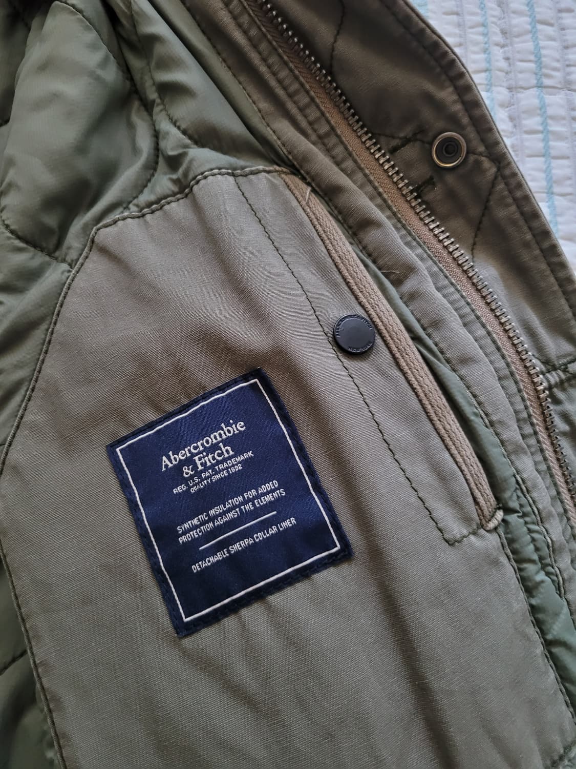 아베크롬비 신형 밀리터리 유틸리티 누빔야상자켓 M 105사이즈 상품이미지9