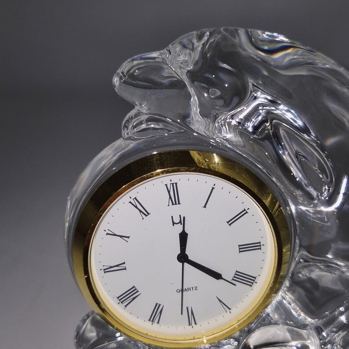 90s 호야 크리스탈 돌고래 탁상 시계 상품이미지8