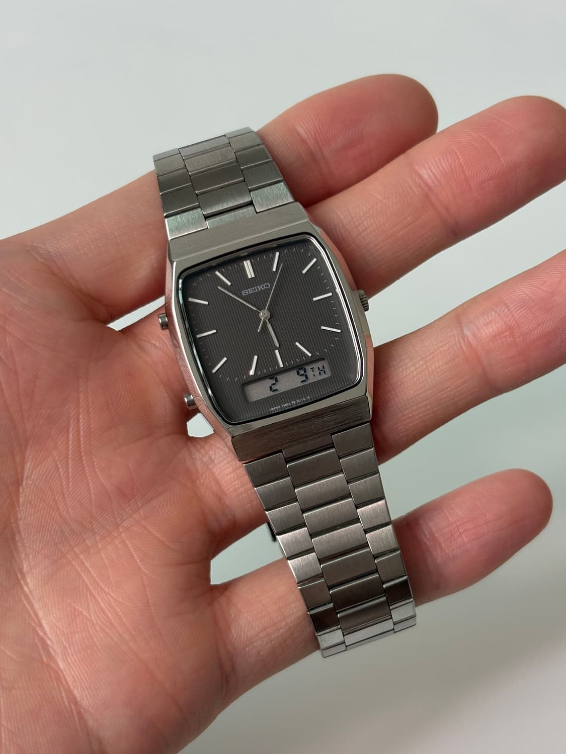 1980s Black Stripe Dial Ana Digi Quartz 상품이미지2