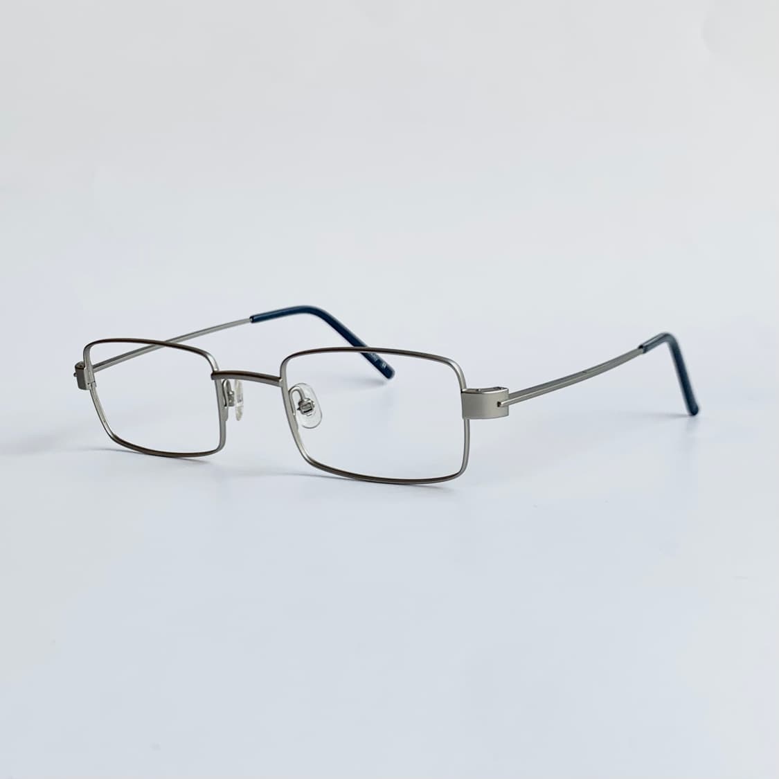 [픽키-725] 데드스탁 실버 무광 사각 미니멀 블랙팁 빈티지안경 상품이미지3