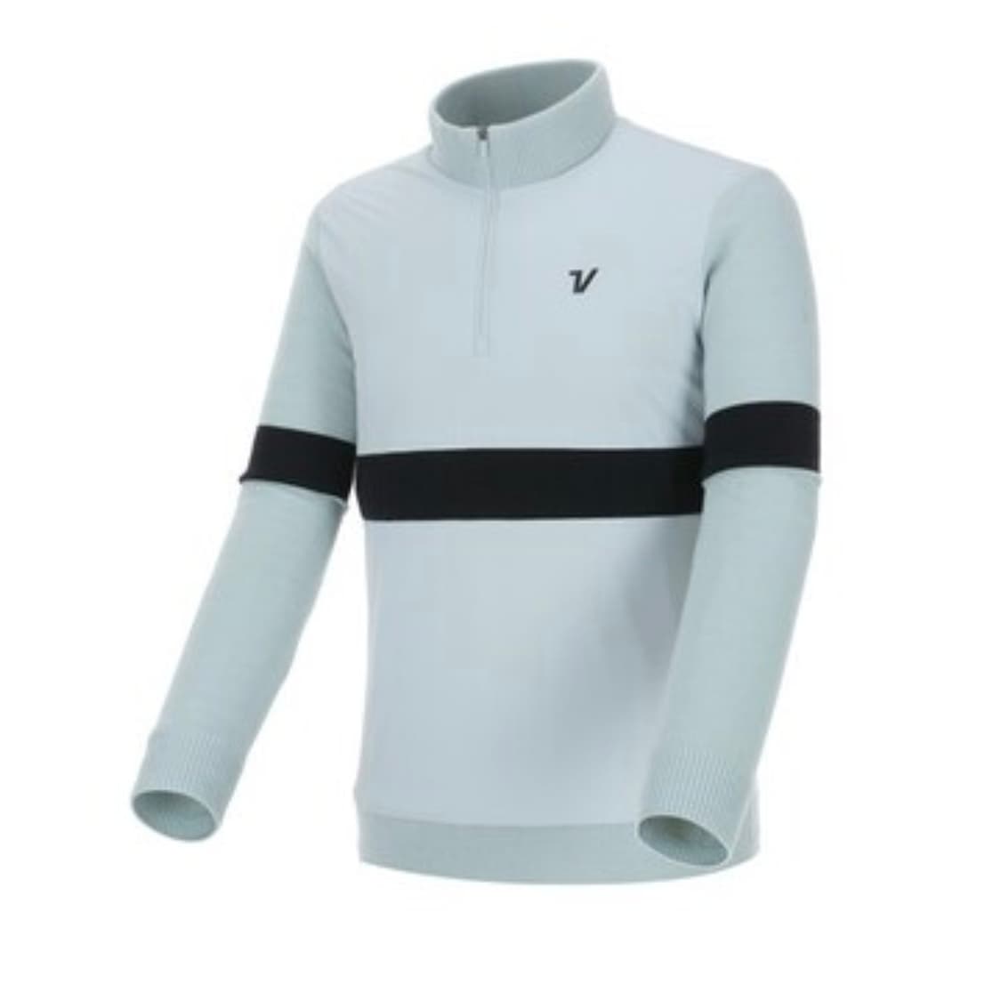 [95]볼빅 앞판 우븐패치 방풍 반집업 모직 니트 상품이미지1