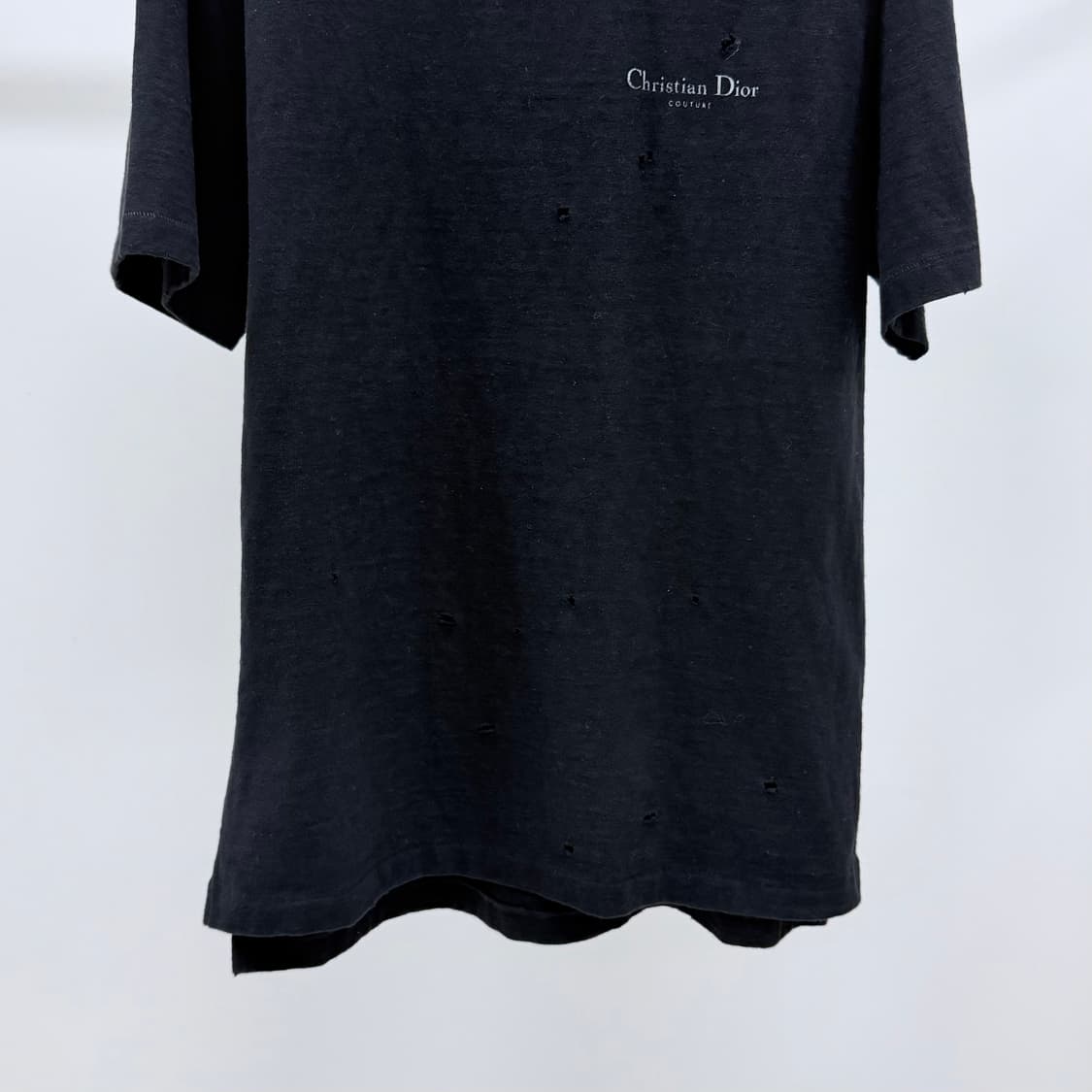 [S+급/S] 디올 꾸뛰르 빈티지 반팔 티셔츠 블랙 상품이미지4