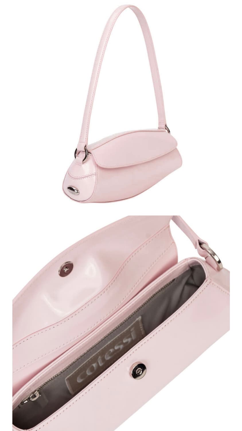 cotessi)아몬드 글로시 소프트 핑크 숄더백(새상품,품절상품) 상품이미지3