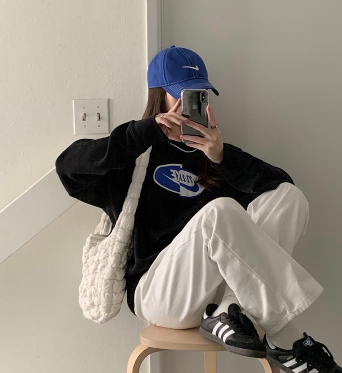 나이키 스플릿 로고 맨투맨 1회 착용 상품이미지3