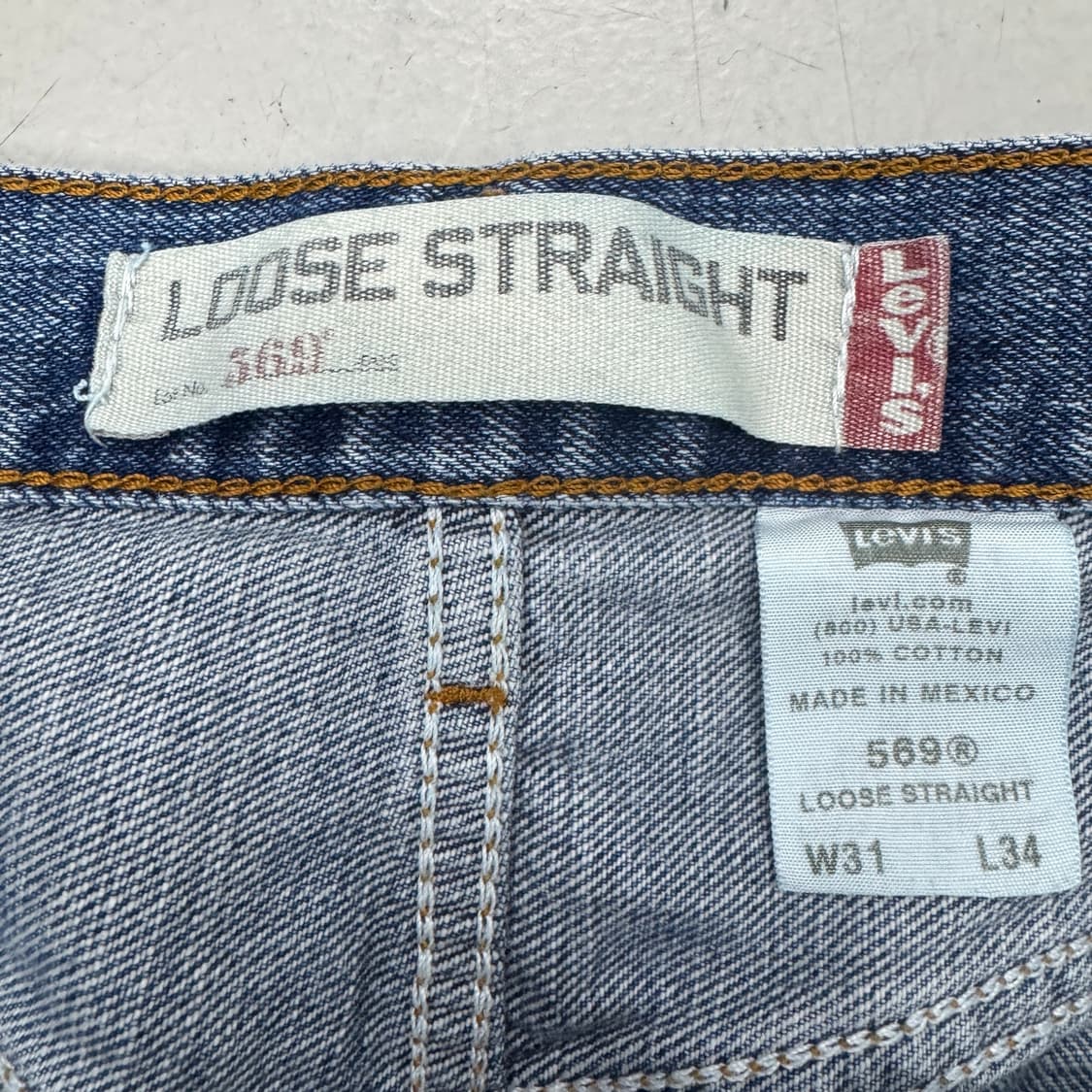 리바이스 00s 569 새깅 워싱 스케이터 와이드 데님팬츠 상품이미지8