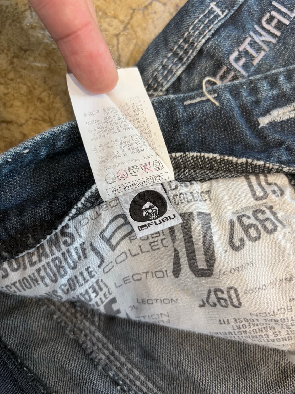 FUBU 자수 카펜더 데님 팬츠 상품이미지5