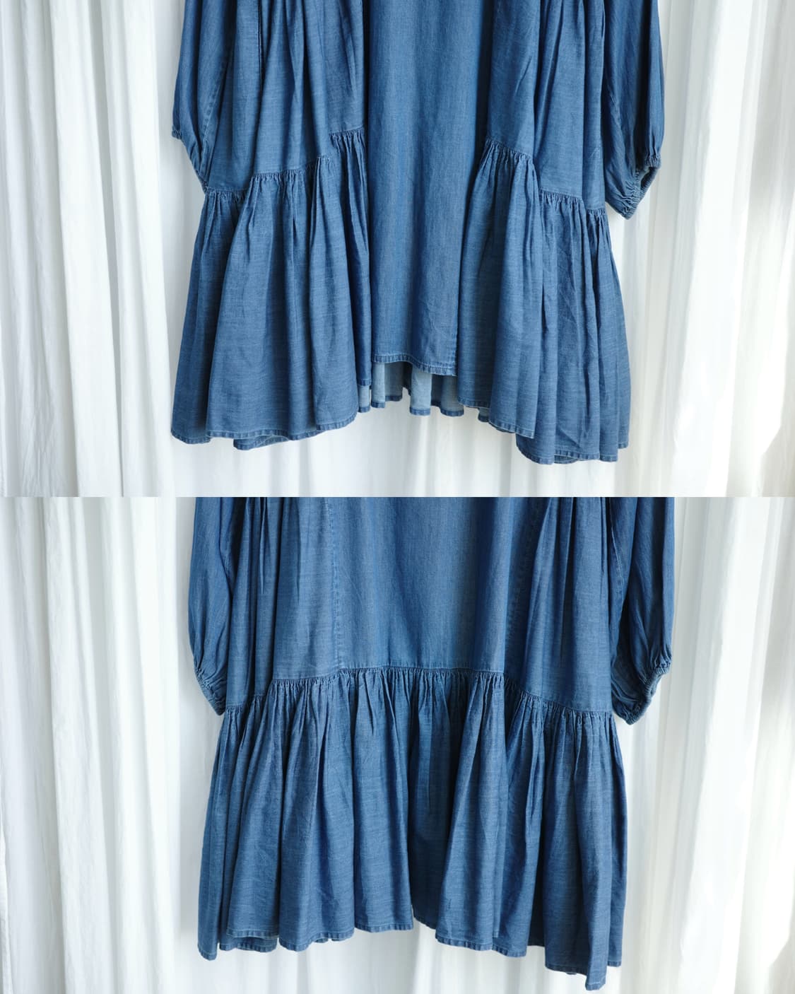 Merlette denim shirring one-piece 상품이미지9